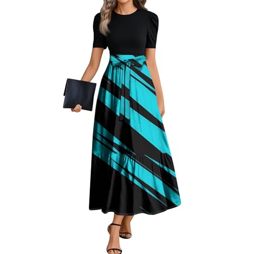 Kleid Damen Sommer Etuikleid Sommerkleid Damen Leicht Und Luftig Partykleid Strandkleider T Shirt Kleid Schwangerschaftskleid Leichte Luftige Sommerkleider A Linie Brautkleid Standesamt von FUPODD