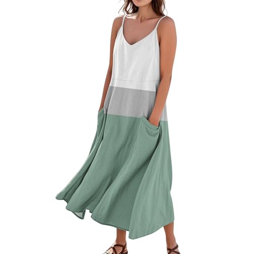 Kleid Damen Sommer Ohne Ärmel Sommerkleider Leicht Und Luftig Mit Taschen Einfarbig Freizeitkleid Damen Leichtes Leinenkleid Schick Dünner Stoff Sommerkleid Für Mollige Frauen Breites Kleid Damen Sommer Ohne Ärmel Sommerkleider Leicht Und Luftig Mit Taschen Einfarbig Freizeitkleid Damen Leichtes Leinenkleid Schick Dünner Stoff Sommerkleid Für Mollige Frauen Breites von FUPODD