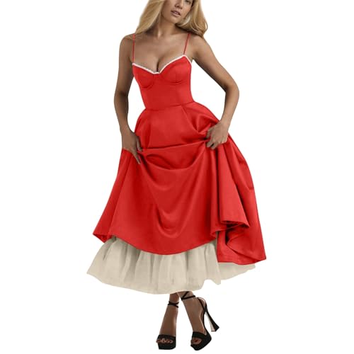 Kleid Damen Sommer Spaghetti Träger Freizeitkleid Blumen Abendkleid Damen Lang Spaghettiträger Ballkleider Rückenfrei Sommerkleider Leicht Und Luftig Skaterkleid Party Strand Abschlussball Kleid Damen Sommer Spaghetti Träger Freizeitkleid Blumen Abendkleid Damen Lang Spaghettiträger Ballkleider Rückenfrei Sommerkleider Leicht Und Luftig Skaterkleid Party Strand Abschlussball von FUPODD