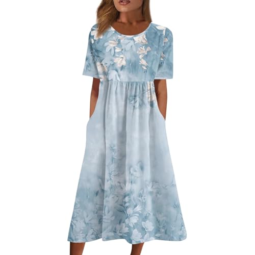 Kleider Damen Sommer Sommerkleider Damen Leicht Und Luftig Boho Kleid Mit Taschen Blumenkleid Strandkleid Blumen A Linie Leichtes Freizeitkleider Frauen Luftiges Strandkleider Mit Ärmel Kleider Damen Sommer Sommerkleider Damen Leicht Und Luftig Boho Kleid Mit Taschen Blumenkleid Strandkleid Blumen A Linie Leichtes Freizeitkleider Frauen Luftiges Strandkleider Mit Ärmel von FUPODD