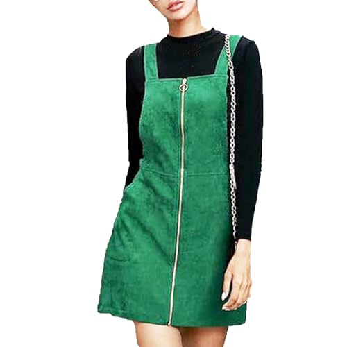 Latzkleid Damen Cord Minikleid Verstellbares Hosenträger Latzrock Cord Elegant Frühlingskleid Kurz Latzkleid Frauen mit Reissverschluss und Taschen Overallkleid Quadratischer Kragen A Linie Latzkleid Damen Cord Minikleid Verstellbares Hosenträger Latzrock Cord Elegant Frühlingskleid Kurz Latzkleid Frauen mit Reissverschluss und Taschen Overallkleid Quadratischer Kragen A Linie von FUPODD