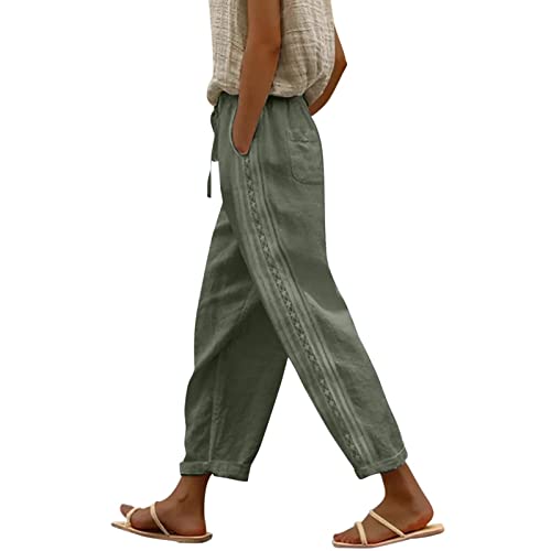 Leichte Sommerhose,Damen Weite Beine Hose Sommer Loose Damen Culotte-Hose Luftige Sommerhosen Damen Grosse Marlenehose Elegant Hohe Taille Freizeithose Lang Mit Seitentasche Leichte Sommerhose,Damen Weite Beine Hose Sommer Loose Damen Culotte-Hose Luftige Sommerhosen Damen Grosse Marlenehose Elegant Hohe Taille Freizeithose Lang Mit Seitentasche von FUPODD