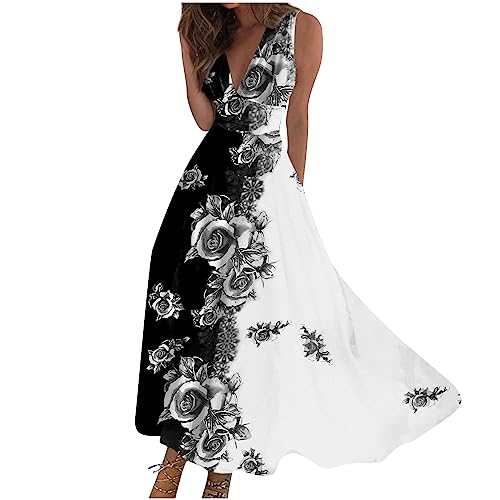 Maxikleid Damen Elegant Italienische Kleider Elegantes Freizeitkleid Schicke Sommerkleider Infinity Kleid Bohemian Sommerkleider Große Größen Schöne Maxikleider Party Freizeitkleider Multiway von FUPODD