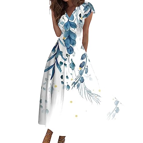 Maxikleid Damen Sommer Elegant Sommerkleid Lang A Linie Leicht Kleider V Ausschnitt Blumen Kleid Frauen Korsett Sommerkleider Luftig Boho Strandkleid Mit Ärmeln Partykleid Lange Freizeitkleid Maxikleid Damen Sommer Elegant Sommerkleid Lang A Linie Leicht Kleider V Ausschnitt Blumen Kleid Frauen Korsett Sommerkleider Luftig Boho Strandkleid Mit Ärmeln Partykleid Lange Freizeitkleid von FUPODD