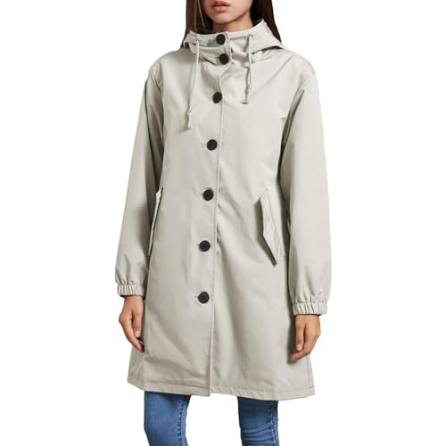 Outdoor Jacken Für Damen Leichte Regenjacke Damenjacke Frühling Fahrrad Regenbekleidung Kurzmantel Frühjahr Sommermantel Damen-Mäntel Trenchcoat Schwarz Jacket Sommerjacken Übergangsjacke von FUPODD