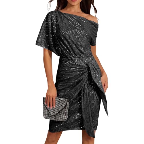 Pailettenkleider Für Damen Elegant Slope Schulter Glitzerkleid Knielang Partykleid Silvester Kleid Glitzer Wickelkleid Festliche Kleider Pailletten Cocktailkleid Frauen Hochzeit Abendkleid Pailettenkleider Für Damen Elegant Slope Schulter Glitzerkleid Knielang Partykleid Silvester Kleid Glitzer Wickelkleid Festliche Kleider Pailletten Cocktailkleid Frauen Hochzeit Abendkleid von FUPODD