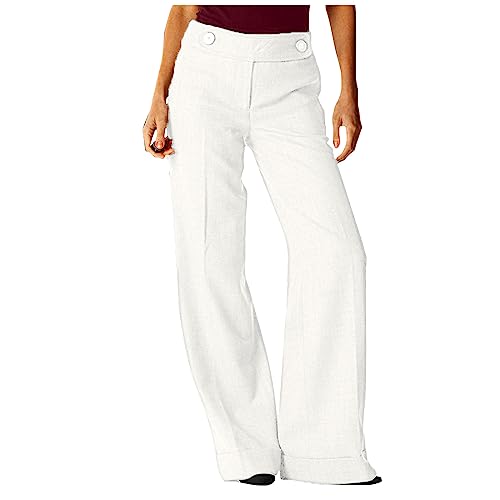 Palazzo Hose Damen High Waist Sommerhose Frauen Leicht Und Luftig Musselin Freizeithose Weites Bein Elegant Marlenehose Einfarbig Stoffhose Gerades Bein Causal Culottes Hosen Lang Business Palazzo Hose Damen High Waist Sommerhose Frauen Leicht Und Luftig Musselin Freizeithose Weites Bein Elegant Marlenehose Einfarbig Stoffhose Gerades Bein Causal Culottes Hosen Lang Business von FUPODD