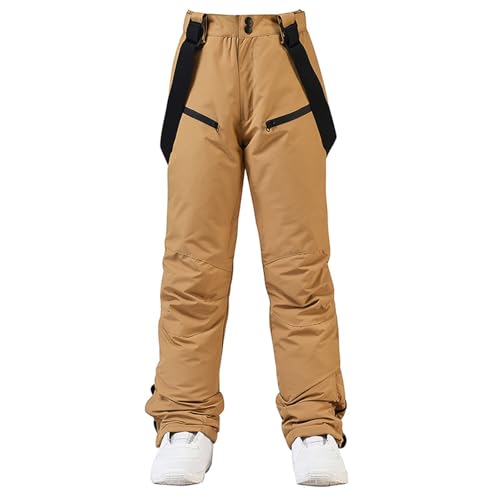 Skihose Herren Gefüttert Mit Träger Schneehose Winter Wasserdicht Snowboardhose Latzhose Herren Winterhose Warm Outdoorhose Mit Hosenträger Ski Hosen Für Männer Softshellhose Winddicht von FUPODD