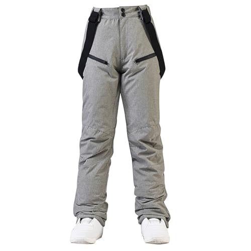 Skihose Herren Gefüttert Mit Träger Schneehose Winter Wasserdicht Snowboardhose Latzhose Herren Winterhose Warm Outdoorhose Mit Hosenträger Ski Hosen Für Männer Softshellhose Winddicht von FUPODD