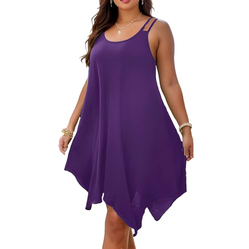 Sommerkleid Damen Große Größen Trägerkleid Knielang A Linie Unregelmäßiger Sommerkleider Leicht Und Luftig Strandkleid Für Mollige Frauen Locker Kleider Sommer Elegant Kleid Grosse Grössen Sommerkleid Damen Große Größen Trägerkleid Knielang A Linie Unregelmäßiger Sommerkleider Leicht Und Luftig Strandkleid Für Mollige Frauen Locker Kleider Sommer Elegant Kleid Grosse Grössen von FUPODD