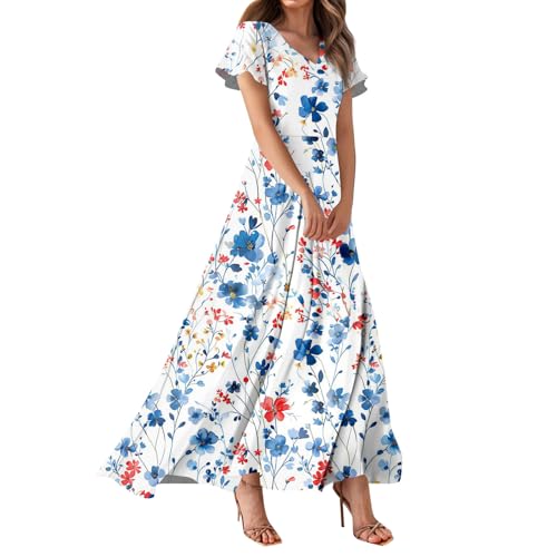 Sommerkleid Damen Lang Chiffon Geblümt Maxikleid Elegant Italienische Kleider Maxi A Linie Sommerkleider Leicht Und Luftig Chiffonkleid Frauen Sommer Blumen V Ausschnitt Kleid Flatterärmel Sommerkleid Damen Lang Chiffon Geblümt Maxikleid Elegant Italienische Kleider Maxi A Linie Sommerkleider Leicht Und Luftig Chiffonkleid Frauen Sommer Blumen V Ausschnitt Kleid Flatterärmel von FUPODD