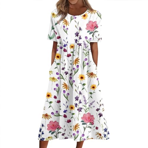 Sommerkleid Lang Damen Strandkleid Damen Große Größen Luftige Schicke Sommerkleider Blumen Sommerkleidung Multiway Italienische Kleider Infinity Hemdblusenkleid Elegant Maxikleider Locker Sommerkleid Lang Damen Strandkleid Damen Große Größen Luftige Schicke Sommerkleider Blumen Sommerkleidung Multiway Italienische Kleider Infinity Hemdblusenkleid Elegant Maxikleider Locker von FUPODD