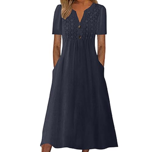 Sommerkleider Damen Leicht Und Luftig Italienische Kleider Elegant Leichte Infinity Umstandskleid Kleid A Linie Luftige Strandkleid Damen Große Größen Sommerkleidung Multiway Lange Schicke von FUPODD