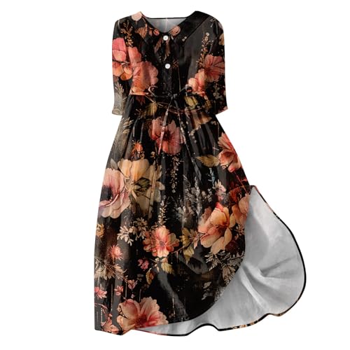 Sommerkleider Damen Leicht Und Luftig Lang Tunika Kleid A Linie Elegant Blumen Kleider Vintage Strandkleid Frauen Sommer Plissee Blusenkleid Mit Ärmeln Sommerkleid Blumenmuster Freizeitkleid Sommerkleider Damen Leicht Und Luftig Lang Tunika Kleid A Linie Elegant Blumen Kleider Vintage Strandkleid Frauen Sommer Plissee Blusenkleid Mit Ärmeln Sommerkleid Blumenmuster Freizeitkleid von FUPODD