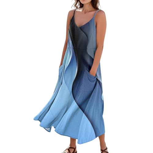 Sommerkleider Damen Leicht Und Luftig Spaghetti Träger Blumenkleid A-Linien Freizeitkleider Damen Sommer Hawaii Ibiza-Kleid Ärmellos Sommerkleid Elegantes Kleider Lockeres Strandkleid Sommerkleider Damen Leicht Und Luftig Spaghetti Träger Blumenkleid A-Linien Freizeitkleider Damen Sommer Hawaii Ibiza-Kleid Ärmellos Sommerkleid Elegantes Kleider Lockeres Strandkleid von FUPODD