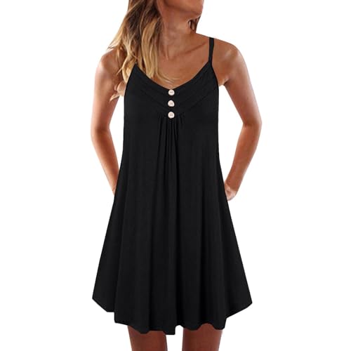 Sommerkleider Damen Leicht Und Luftig Trägerkleid Elegant Plissee Kleider Sommer A Linie Sommerkleid Damen Leichte Kurz Strandkleid Frauen Spaghettiträger Kleid Locker Luftige Freizeitkleider Sommerkleider Damen Leicht Und Luftig Trägerkleid Elegant Plissee Kleider Sommer A Linie Sommerkleid Damen Leichte Kurz Strandkleid Frauen Spaghettiträger Kleid Locker Luftige Freizeitkleider von FUPODD