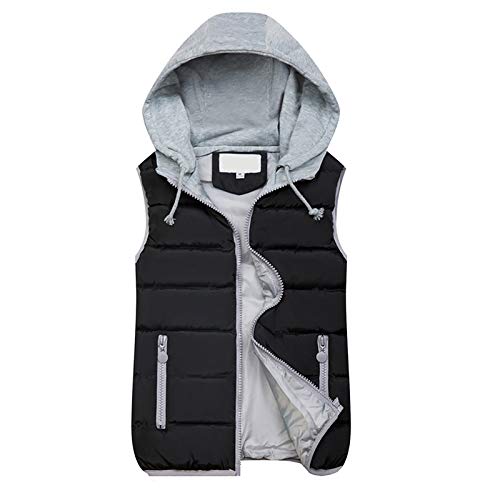 Steppweste Damen Mit Kapuze Steppweste Damen Kurz Reissverschluss Winterjacke Damen Ärmellos Damen Weste Outdoor Steppweste Damen Leicht Jacke Windabweisend Weste Frauen Reißverschlußtaschen von FUPODD