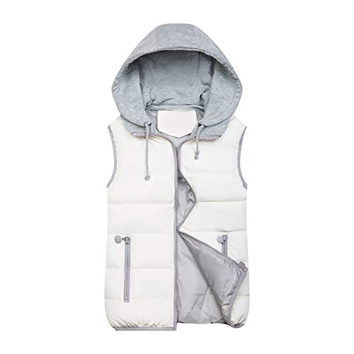 Steppweste Damen Mit Kapuze Steppweste Damen Kurz Reissverschluss Winterjacke Damen Ärmellos Damen Weste Outdoor Steppweste Damen Leicht Jacke Windabweisend Weste Frauen Reißverschlußtaschen von FUPODD