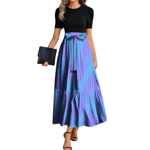 Strandkleid Damen Große Größen Sommerkleidung Elegant Shirtkleid Damen Sommer Sommerkleid Lang Strickkleid Multiway Kleid Italienische Kleider Infinity Lange Schicke Sommerkleider Salbeigrün von FUPODD