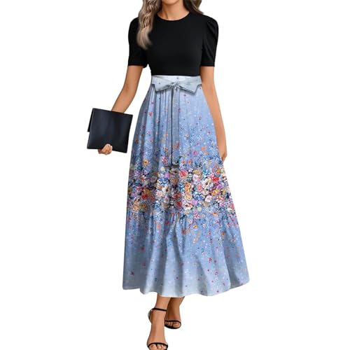 Strandkleid Damen Große Größen Sommerkleidung Elegant Shirtkleid Damen Sommer Sommerkleid Lang Strickkleid Multiway Kleid Italienische Kleider Infinity Lange Schicke Sommerkleider Salbeigrün von FUPODD
