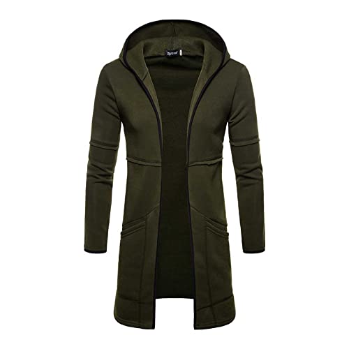 Strickjacke Herren Mit Kapuze Strickjacke Herren Cashmere Elegant Lang Grobstrick Trachten Strickjacke Sweatjacke Herren Warm Teddyfutter Flanell Fleece Atmungsaktiv Wolle Fleecejacke Herren Wandern von FUPODD