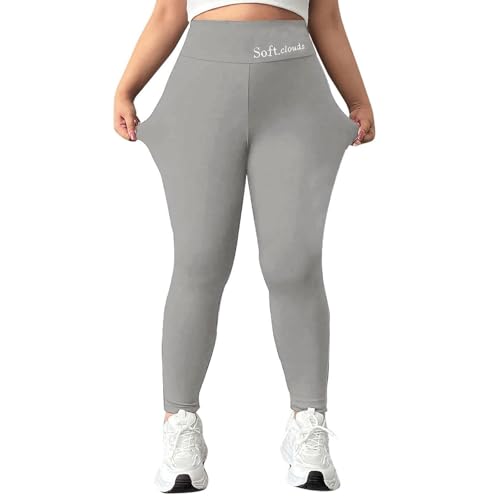 Thermo Leggings Damen Gefüttert Fleece Leggins High Waist Winter Sportleggins Frauen Lange Warme Thermoleggings Verdickte Plüsch Yogahose Weich Laufhose Elastische Thermohose Große Größen von FUPODD