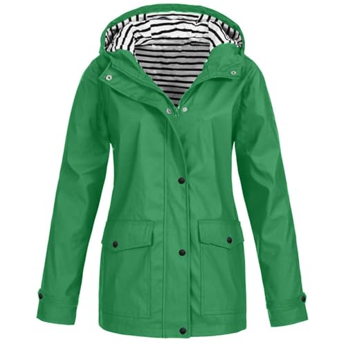 Wind Und Regenjacke Damen Outdoor Uv Sommermantel Leichte Sportjacke Jacke Sommerparka Blau Sportjacke Trench Coat Women Camping Festival Trainingsanzug Regenbekleidung Regenjacke Damenjacke von FUPODD