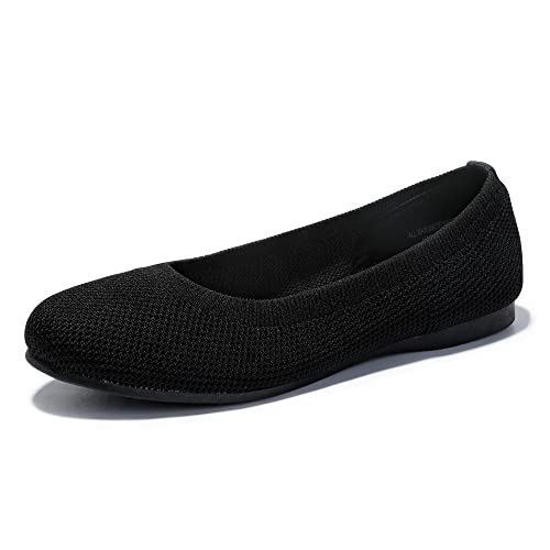 FUPPIA Damen Ballett Flats Strickkleid Schuhe Runde Zehe Arbeitsschuhe Komfort Slip On Flats Klassische Faltbare Reiseschuhe von FUPPIA