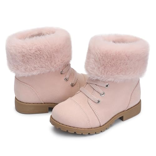 FUPPIA Mädchen Kleinkind Stiefel Warm Leicht Winter Stiefelette Saisonale Mode Schuhe, rose, 27 EU von FUPPIA