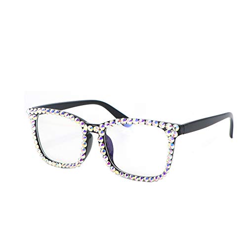 FUPRECIOUS Quadratische Strass Lesebrille für Frauen blaues Licht Blockierung Computer Leser Brille von FUPRECIOUS