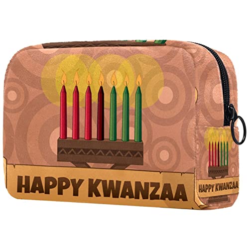 Kosmetiktasche, modische Reisetasche, große Kulturbeutel, Vintage Kwanzaa Kerze von FURINKAZAN