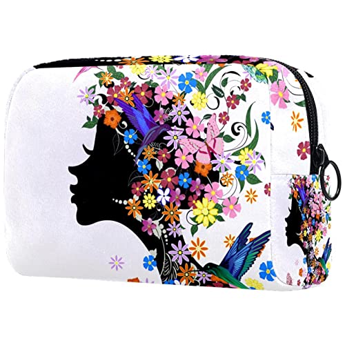 Kosmetiktasche Kulturbeutel Reisetasche Mädchen Schmetterling Blume von FURINKAZAN