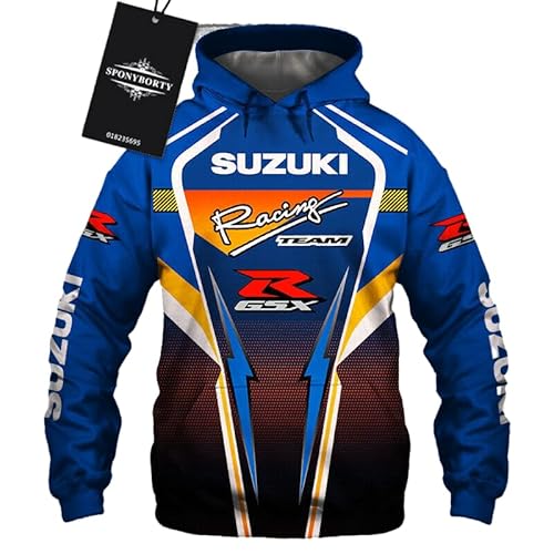 FURLOU Hoodies Jacken Dünne 3D Su-z_uki Team Volldruck Pullover Männer & Frauen Casual Polyester Sweatshirt Unisex/A/XXL von FURLOU