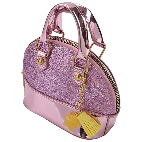 FURREN Glitzernde Handtaschen für Mädchen, Prinzessin, Umhängetasche, Mini-Geschenke, Schulranzen für Mädchen, Kinder, Kleinkinder und Kinder (Rosa), Rosa, one size von FURREN