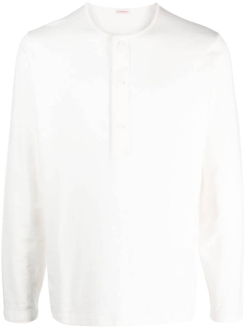 FURSAC Langarmshirt mit Knopfleiste - Weiß von FURSAC