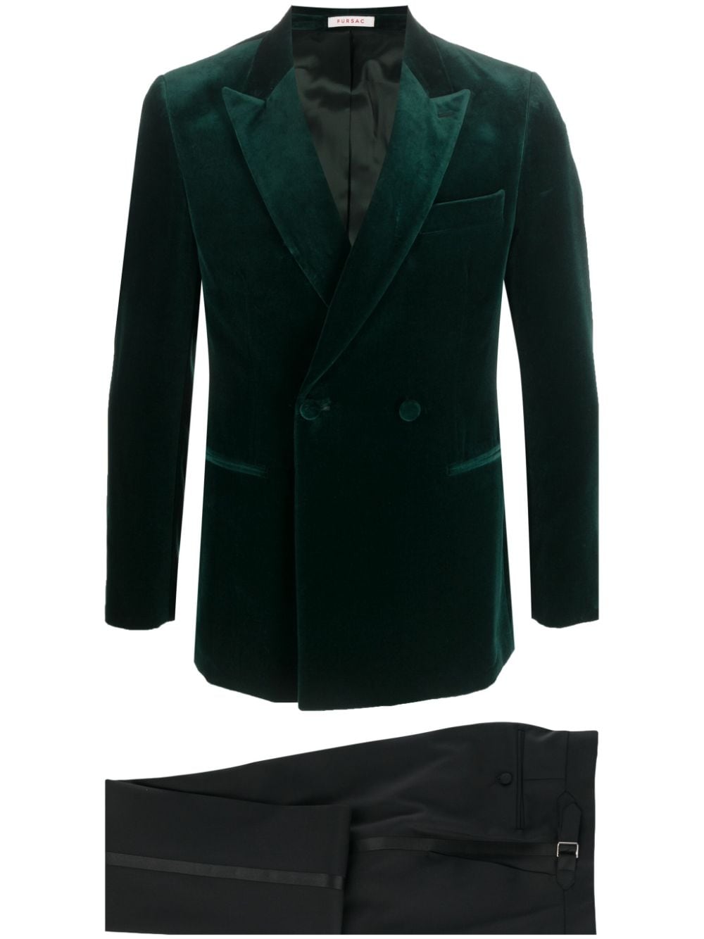 FURSAC Zweifarbiger doppelreihiger Anzug - Grün von FURSAC