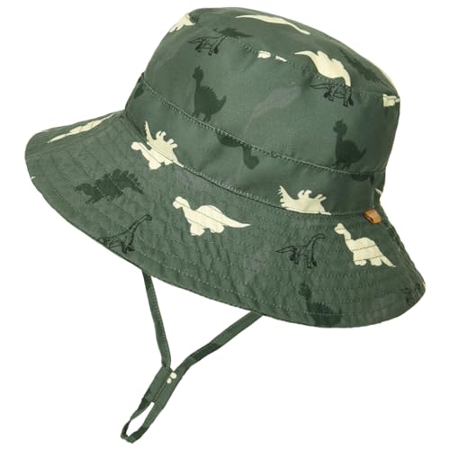 FURTALK Baby Kleinkind Kinder Sonnenhut UV-Schutz Fischerhut Jungen Mädchen Verstellbarer Faltbare Sommer Strand Sonnenschutz Bucket Hat mit Breite Krempe von FURTALK