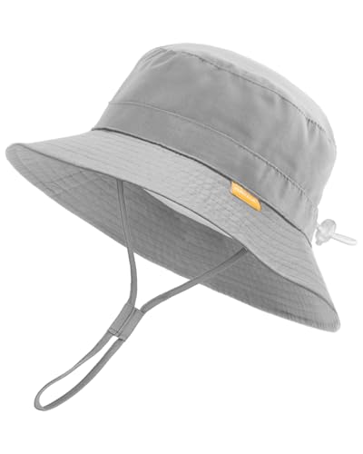 FURTALK Baby Kleinkind Kinder Sonnenhut UV-Schutz Fischerhut Jungen Mädchen Verstellbarer Faltbare Sommer Strand Sonnenschutz Bucket Hat mit Breite Krempe von FURTALK