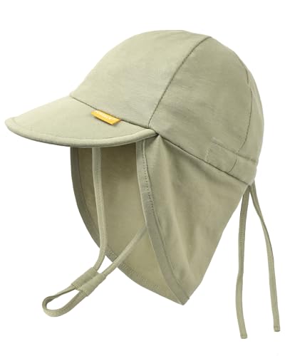 FURTALK Baby Kleinkind Sonnenhut UPF 50+ UV-Schutz Mädchen & Jungen Sommer Kappe Kinder Strand Mütze mit Verstellbarer Kinnriemen und Halsklappen von FURTALK