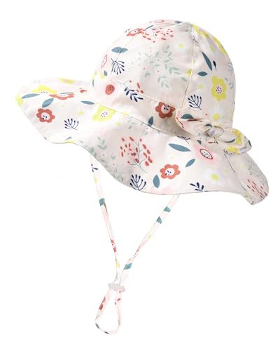 FURTALK Baby Mädchen Baumwolle Bucket Sommerhut UPF 50+ Sonnenhut Kleinkind Kinder Eimer Hut von FURTALK