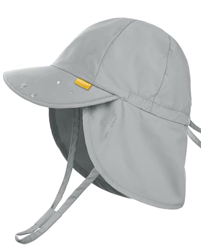 FURTALK Baby Sonnenhut mit Nackenklappe UPF 50+ Einstellbare Jungen Mädchen Sommer Mütze Strand Schwimmen Hut von FURTALK