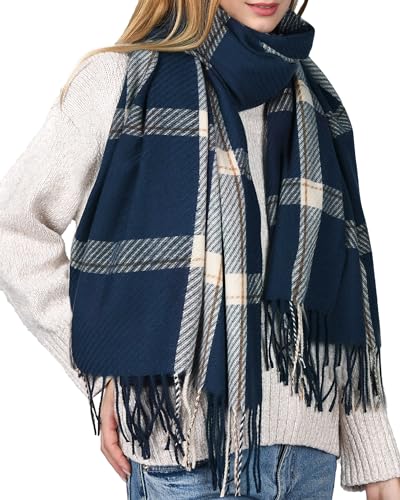FURTALK Damen Herbst Winter Großer Karo Warm Weich Schal von FURTALK