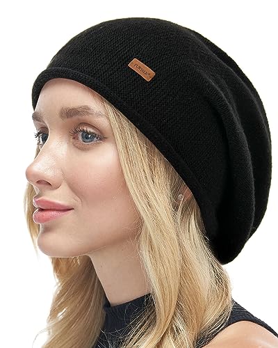 FURTALK Damen Slouchy Beanie Mütze Weich Warm Kaschmir Skimütze gestrickt Wolle Wintermütze von FURTALK