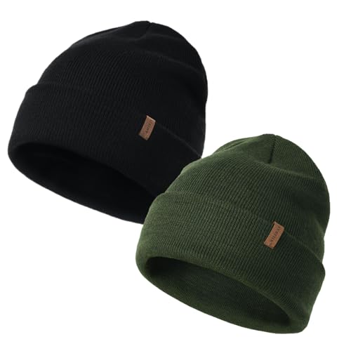 FURTALK Herren Cuffed Beanie Mütze Unisex weiche warme Strickmütze von FURTALK