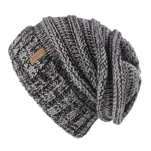 FURTALK Strickmütze Damen Slouch Beanie Mütze Street Style Grobstrick Wintermützen Klassische Weiche Beanie Winter von FURTALK