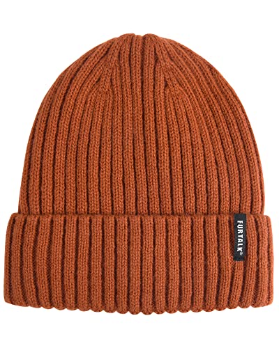 FURTALK Winter Beanie Grobstrick Mütze mit weiches Fleecefutter Warm Wintermütze für Damen und Herren von FURTALK