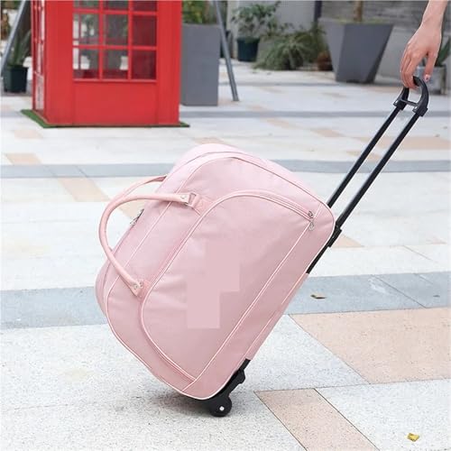 FUSHENGLI Rollender Seesack Mit RäDern Reisekoffer, Trolley-Tasche mit Rollen, großes Fassungsvermögen, Gepäcktaschen, faltbar, for Damen und Herren, Handgepäck, Handgepäck FüR Reise Camping(Blue) von FUSHENGLI