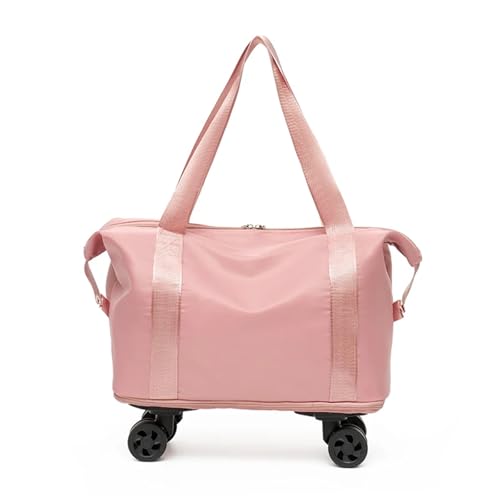 FUSHENGLI Rollender Seesack Mit RäDern Reisetasche for Damen, Faltbare Reisetasche mit abnehmbaren Rollen, großer Koffer, Herrentaschen for Camping, Geschäftsreise FüR Reise Camping(Sky Blue) von FUSHENGLI