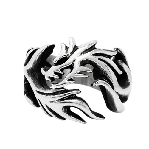 FUSHENGTER Ring Herren Ringe Männer Fingerring Damen Biker Ring Ehering Dragon Claw Ring Punk Retro Herren 7 von FUSHENGTER