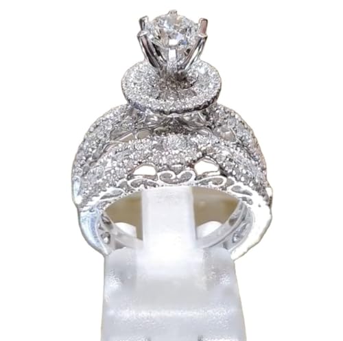 FUSHENGTER Ringe Damen Ring Für Damen Frauen Finger Herren Geschenk Diamantringe Für Damenmode-Accessoires 9 von FUSHENGTER